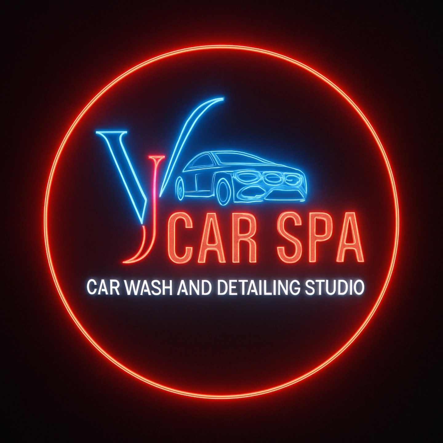 VJ CAR SPA Logo - Car Wash in Trichy
